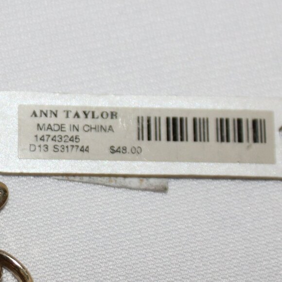 NWT Ann Taylor Faux Tortoise and Rhinestone Chain Link Necklace and Bracelet Set - Picture 15 of 16